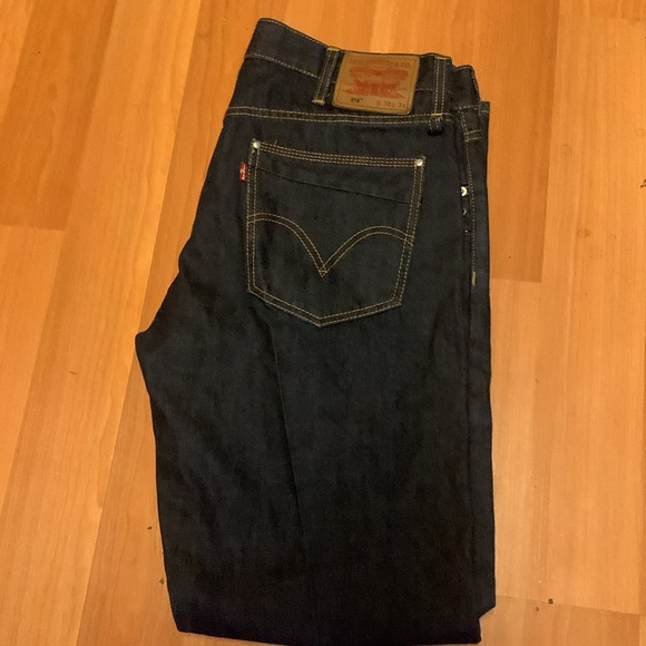 Levi's Other - Levi's 514 Mens Jeans Size 38 x 34 Regular Straight Dark Denim Blue